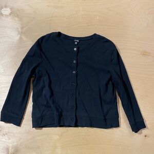 Rafaella Black Petite Button-Up Cardigan PM (QT)